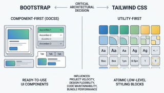 Bootstrap vs. Tailwind CSS: Origins, Features, Pros & Cons, and How to Choose the Right Framework