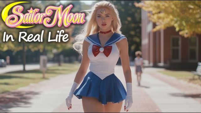 AI Generated Sailor Moon Video - In the name of justice, I will not forgive you!