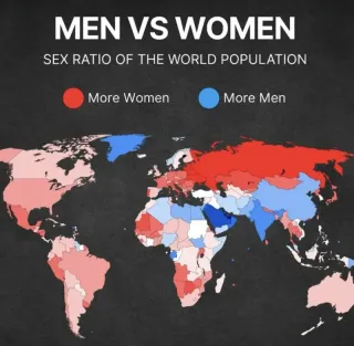 Countries with more males and females - what about UIUC?