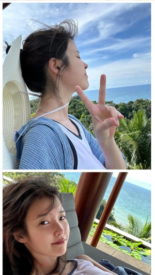 IU Photos from her family trip