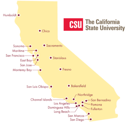 UC (University of California) and CSU (California State University)