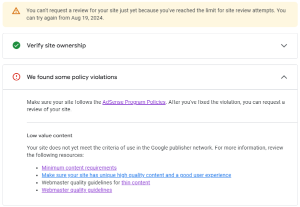 Obstacles you should overcome for AdSense Approval