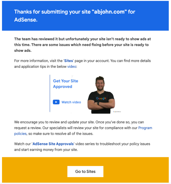 Obstacles you should overcome for AdSense Approval