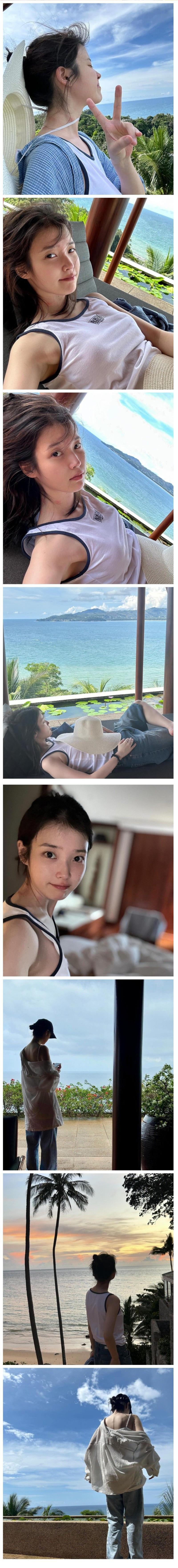 IU Photos from her family trip