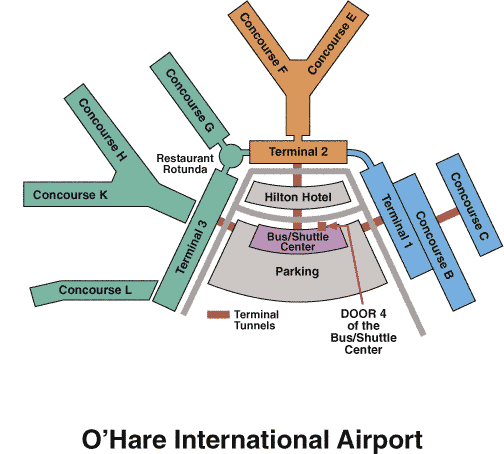 Public Transportation between Chicago O'Hare International Airport and UIUC (University of Illinois at Urbana-Champaign)