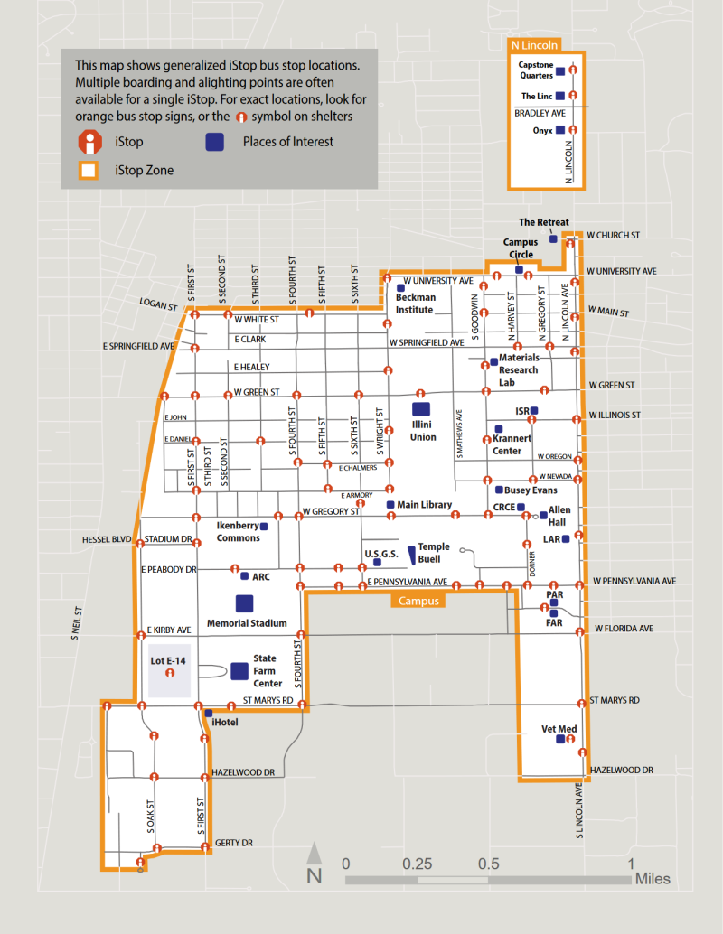 Free Transportation Systems for UIUC students, faculty, and staff with I-Card
