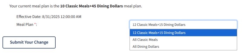 OMG! Did you consume your meals already at UIUC? How do you change the meal plan?