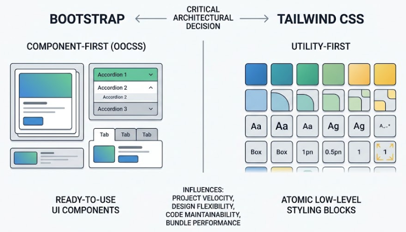 Bootstrap vs. Tailwind CSS: Origins, Features, Pros & Cons, and How to Choose the Right Framework