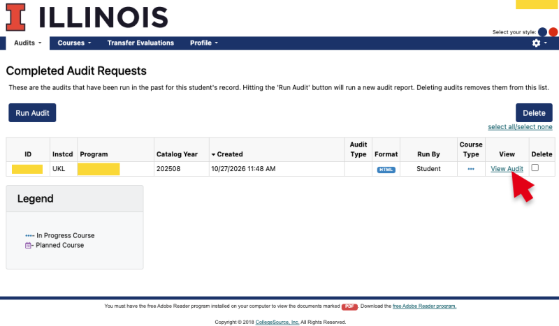 How to Check Your UIUC Graduation Progress Using DARS Audit